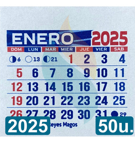 2025 Calendario Mignon Mensual X50 U. Sin Troquel 0