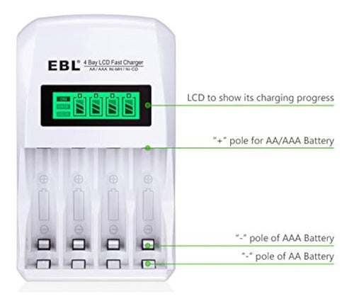 Generic EBL 907 Battery Charger Combo 3