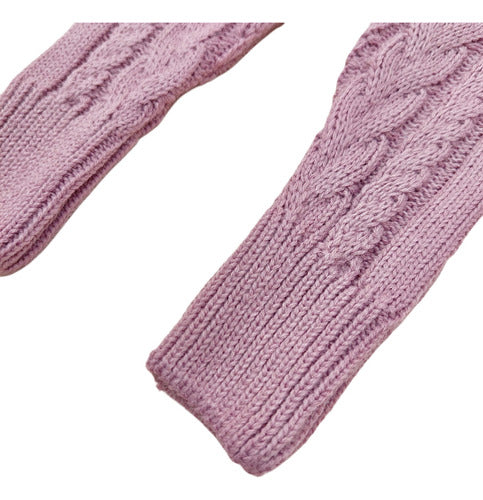 Braided Knit Mini Anima Winter Baby Plum Leggings 2