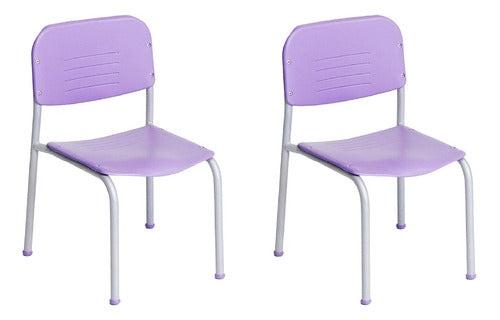 Pack of 2 Piccolo School Plastic Reinforced Infant Chairs 19