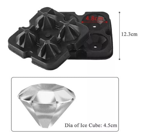 FK 3D Diamond Silicone Mold for Ice, Soap, and Chocolate 5