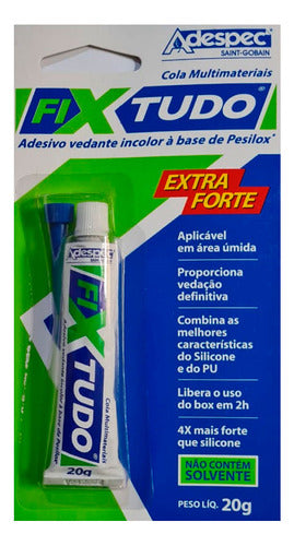 Cola Fix Tudo Adespec Bisnaga 20g Pesilox Transparente 0