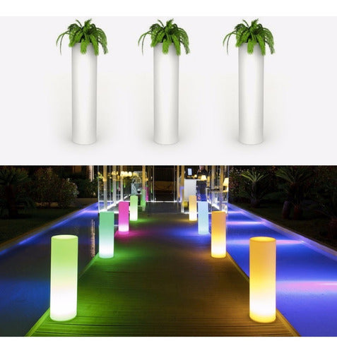 MERCADO DEL ESTILO Macetas Rotomoldeadas Luminosas Led - Conos 100x50x30 1