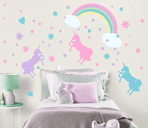 Vinilo Decorativo Pared [05u13060] Unicornios 0