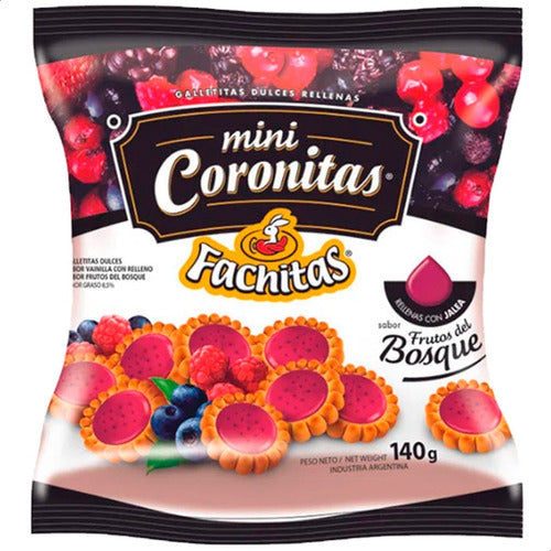 Fachitas Mini Coronitas Mini Cookies with Forest Fruits Filling Pack X6 1