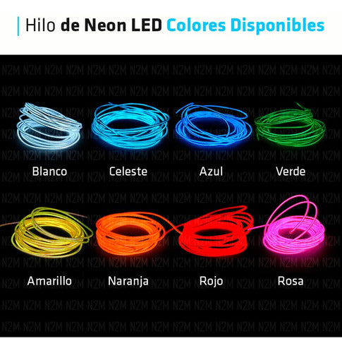 1 Meter Neon LED El Wire Light Cable Tuning Pilas 3V 36