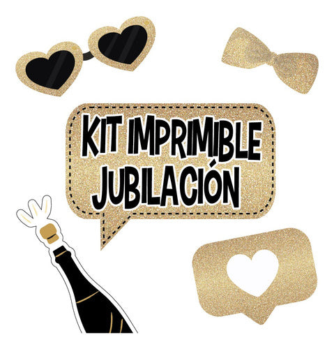 Plus Imprimibles Imprimible Photo Prop Carteles Divertidas Jubilacion Glitter 0