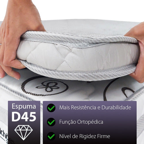 Pillow Top Solteiro De Espuma Firme D45 Alta Durabilidade 2