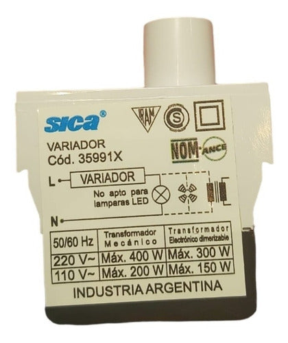 Sica Fan Speed Controller Module 400W Pure White Life Line 1