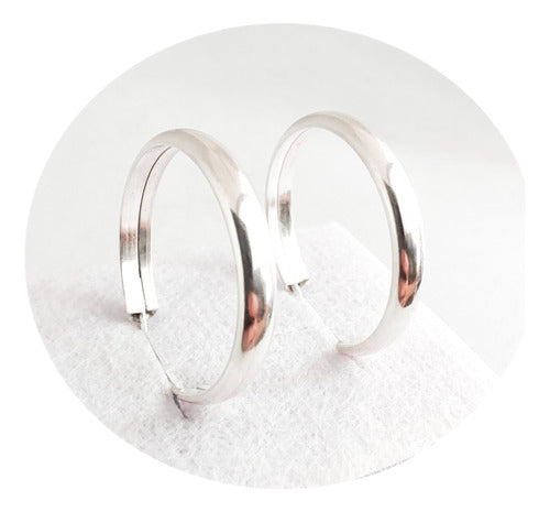 RF Joyas Cuban Half Hoop Earrings Nº5 Silver 925 0