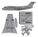 Fokker F28 TC-52 Argentina Air Force Esc 1.70 Papercraft 0