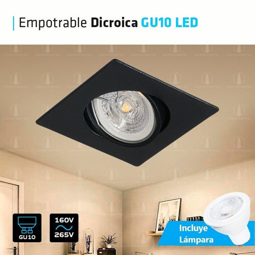 LED Recessed Adjustable Spot E24 Dicroic + Lamp 1