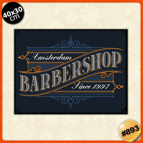 Generic Vintage Framed Artwork - Barber Shop 1