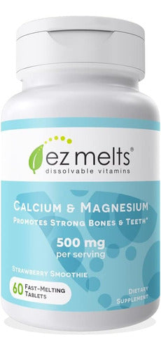 EZ Melts Calcium and Magnesium 500mg 60 Tablets 0