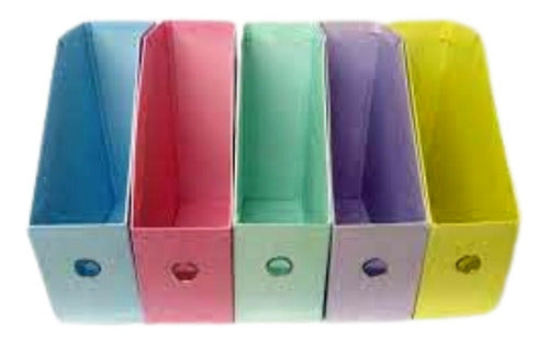 Pastel Colors Semi-Plasticized Magazine Holder Set of 4 Units 2