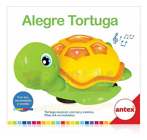 Alegre Tortuga Antex Luz Musica Bebe Juego Divertido Niños 0