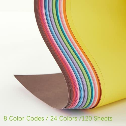 Hojas De  Papel 120gr 24 Colores (21x29.4cm) X 120u 3