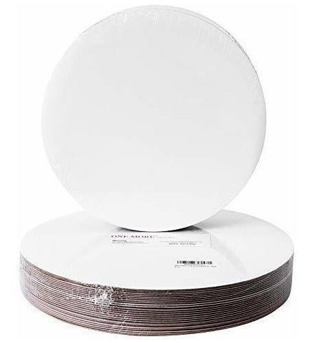 One More 10-Inch Round White Cake Board with Greaseproof Coating 0