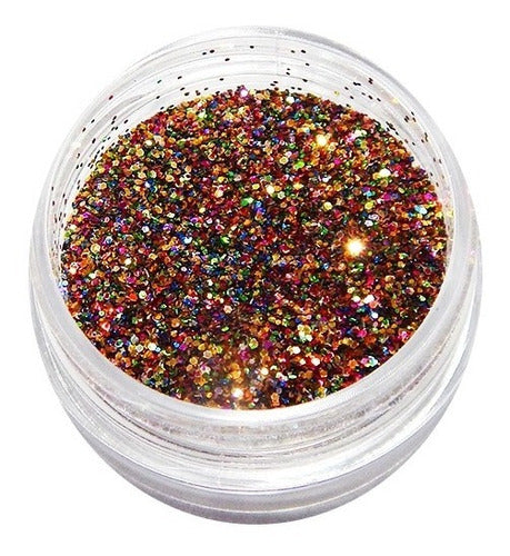 Gibre Glitter Multicolor Uñas Labios Ojos 0