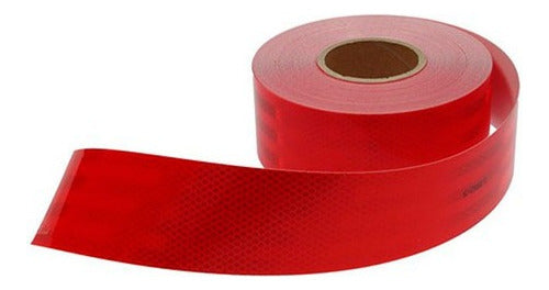 4m Reflective Red Tape VTV Approved 7.5cm 0