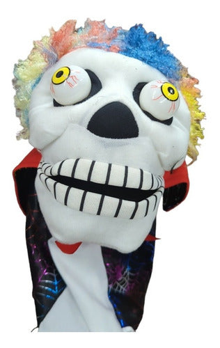 Colores Titere Payaso Calavera Sonido Luz Video Peluche Halloween 1