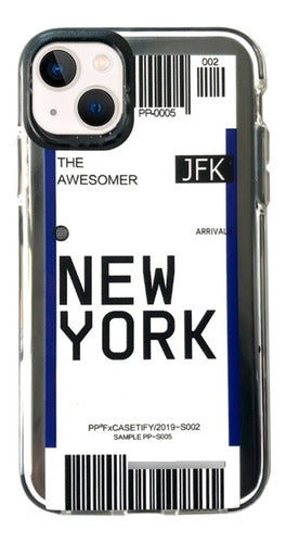 Ticket Funda Para iPhone 14 Plus New York + Vidrio 0