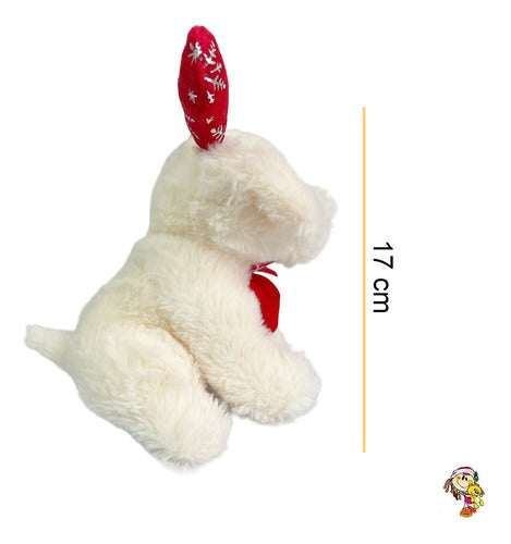 Imported TWS Soft Christmas Plush Dog with Reindeer Ears 2