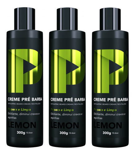 Creme Pré Barba Play Barber 300g Refrescante Kit 3 Unidades 0