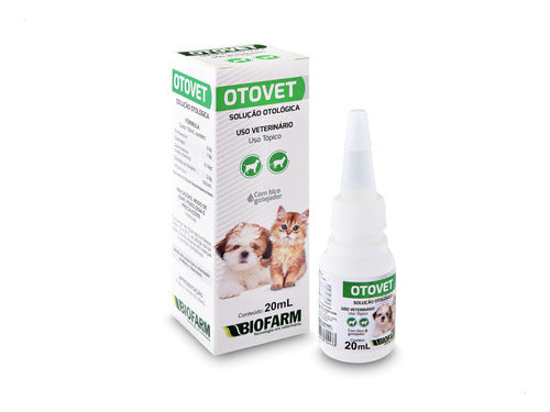 Solução Otológica Cães E Gatos Biofarm - Otovet 20ml 0