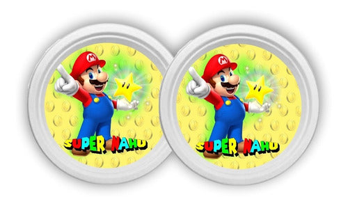 Sakura Artesania Plates Mario Bros Pack X10 Personalized 21x2cm Large 0