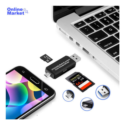 Generic Lector De Tarjetas Sd Y Micro Sd - Usb - Usb C - Micro Usb 6