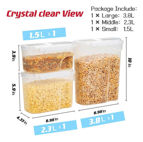 Fontal Storage Containers for Cereals with Lids 1