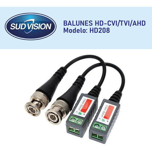 HD Balun Pair with BNC Connector for Security Camera UTP CCTV 1
