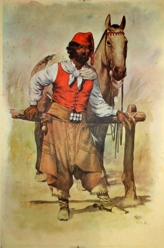 Gaucho Con Caballo Y Vestimenta Típica - Lámina 45x30 Cm. 1