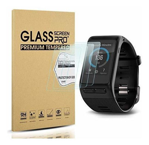 4 Diruite Tempered Glass Screen Protectors for Vivoactive HR 0