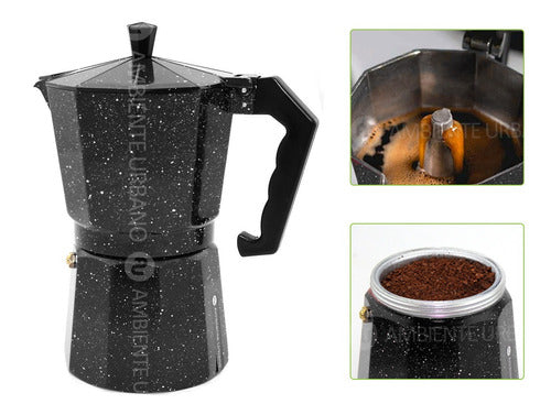 Italian Reinforced 9-Cup Steel Manual Espresso Coffee Maker in Various Colors 10
