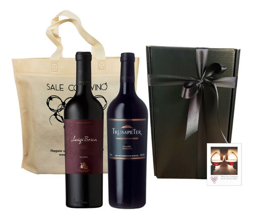 Trumpeter Malbec + Luigi Bosca Box Wine Gift Set 0