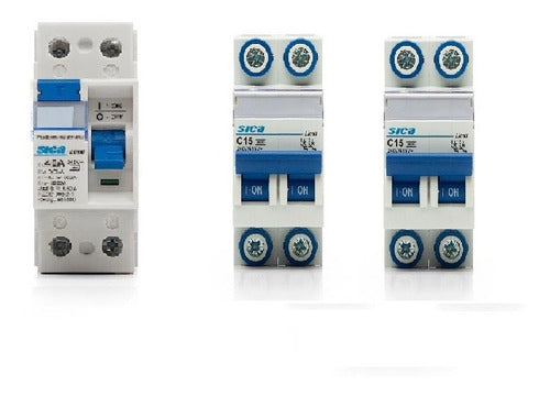 Gabexel Electrical Panel + 4 Encapsulated Boxes + Circuit Breaker 2x40 + 2 Thermal 2x15 2