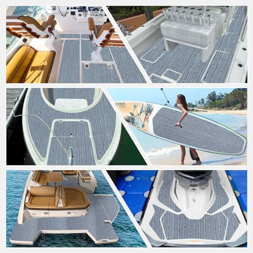 Hzkaicun Boat Flooring Eva Foam Boat Decking Self-Adhesive 119cm X 41cm - Gray 5