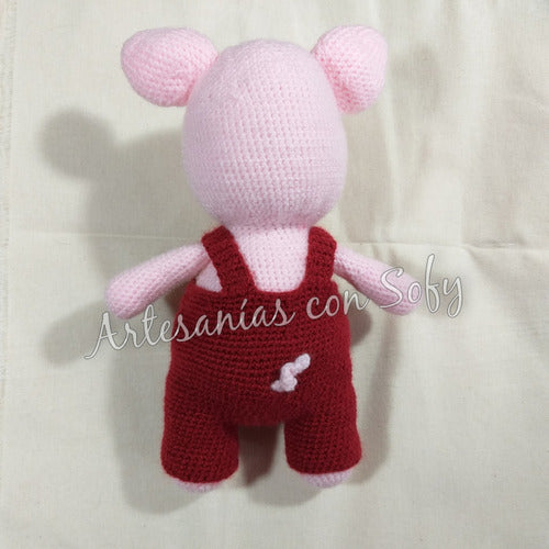 Artesanias con Sofy Chanchito Amigurumi Hipoalergénico Con Enterito Desmontable 3