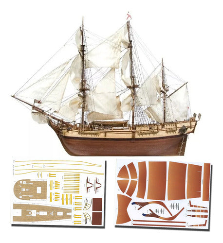 PAPERCRAFT HMS 'Bounty' Escala 1:100 Papercraft 0