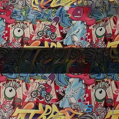 24  X 59  Stickerbomb Cartoon Jdm Vinilo Wrap Autoadhesivo W 0