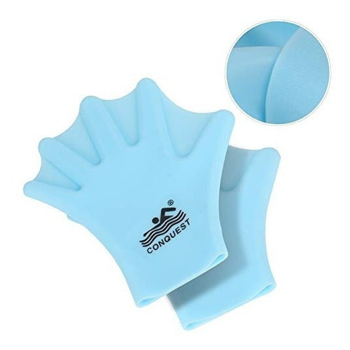 Tearcam Aquatic Gloves For Kids, Kids Silicone Webbed Bionic Swim Gloves 0