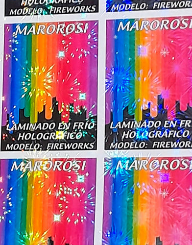 Laminado En Frío A4 Holográfico X 20 Unidades Mod. Fireworks 5