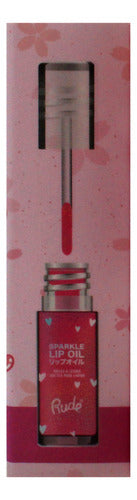 Coleção De Mangá Lip Oil Rude Cosmetics Sparkle Strawberry 5