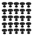 LICTOP 25 Pack Flat Black Cabinet Hardware Round Knob 1-1/4 In (32 Mm) Diameter Zinc Alloy Cabinet Drawer Knobs For Home & Kitchen 0