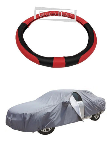 VW Virtus Waterproof Car Cover Trilayer and Steering Wheel Cover Set 20