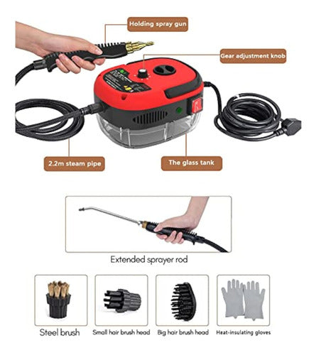 HAIMIM Handheld High-Pressure Steam Cleaner 6