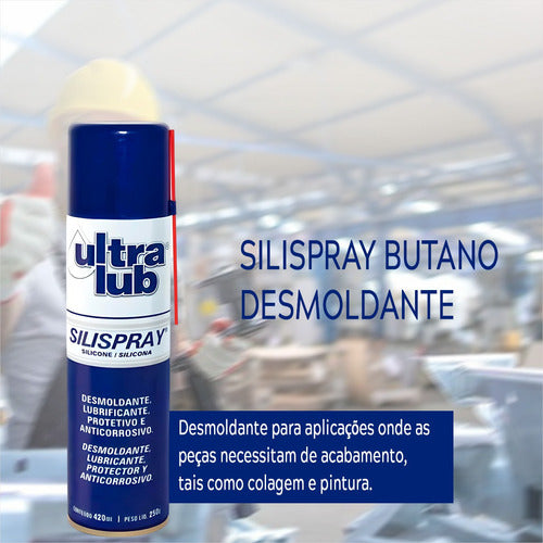 Silicone Spray Silispray Desmoldante 420m Ultra Lub Kit C/3 2