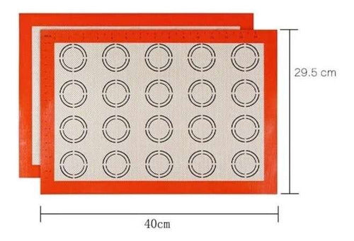 Silicone Mat for 20 Entretelada Macarons Non-stick 1